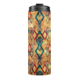 Ethnic boho grunge old pattern. Tribal art print. Thermal Tumbler