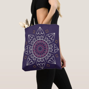 Ethnic boho hippie seamless pattern tote bag