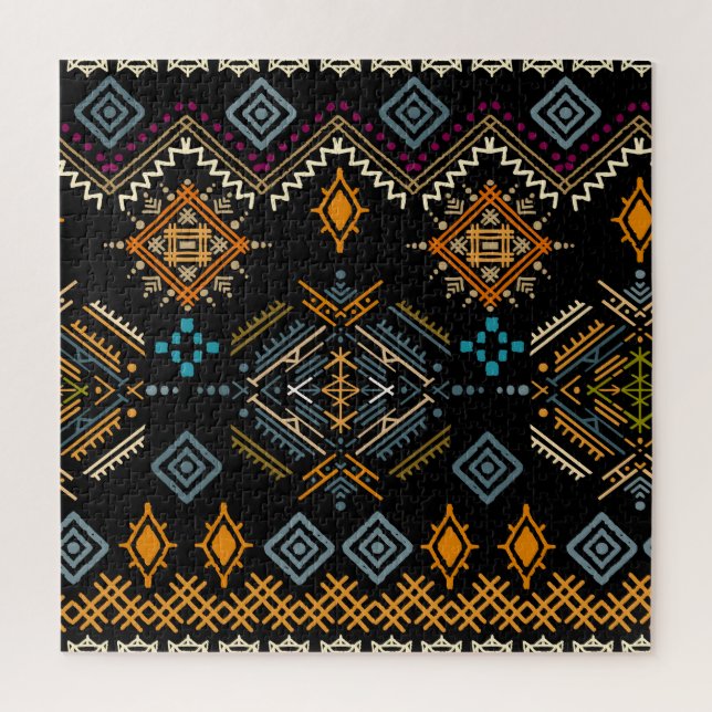 Ethnic Boho Ornament Seamless Pattern Jigsaw Puzzle (Vertical)
