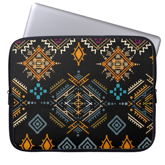 Ethnic Boho Ornament Seamless Pattern Laptop Sleeve (Front)