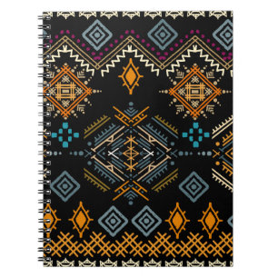 Ethnic Boho Ornament Seamless Pattern Notebook