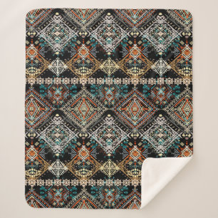 Ethnic boho seamless pattern. Ethno ornament. Trib Sherpa Blanket