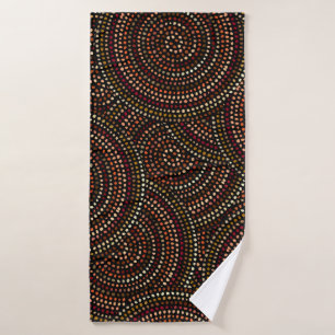 Ethnic boho seamless pattern in african style on b bath towel