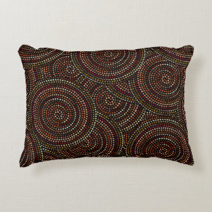 Ethnic boho seamless pattern in african style on b decorative cushion