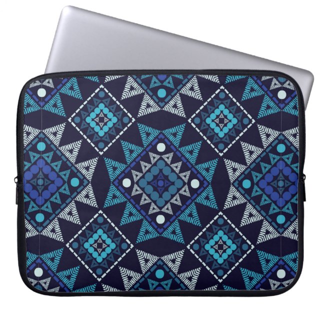 Ethnic boho seamless pattern laptop sleeve (Front)