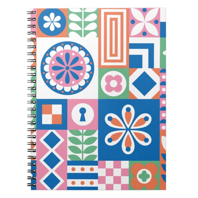 Ethnic boho seamless pattern. Tribal art print. Ab Notebook (Front)