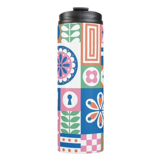 Ethnic boho seamless pattern. Tribal art print. Ab Thermal Tumbler (Front)