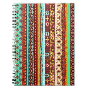 Ethnic boho seamless pattern. Tribal art print. Ba Notebook