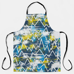 Ethnic boho seamless pattern. Zigzag pattern. Scri Apron