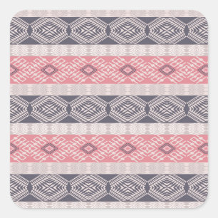 Ethnic boho style geometric pattern. square sticker
