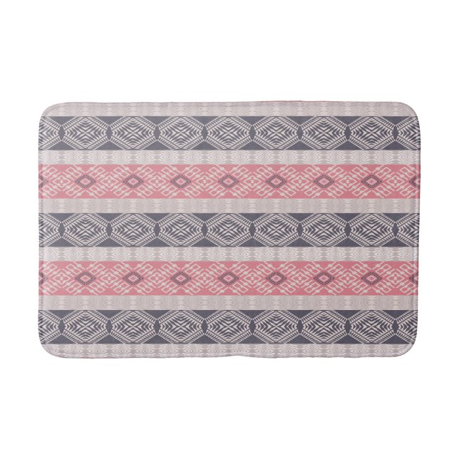 Ethnic boho style striped pattern. bath mat (Front)