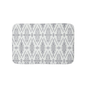 Ethnic Boho: Trendy Hand-Drawn Seamless. Bath Mat