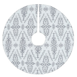 Ethnic Boho: Trendy Hand-Drawn Seamless. Brushed Polyester Tree Skirt