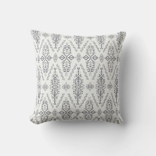 Ethnic Boho: Trendy Hand-Drawn Seamless. Cushion