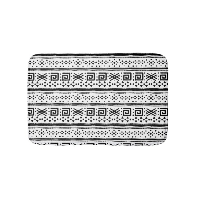 Ethnic Boho Tribal Art Print Bath Mat (Front)