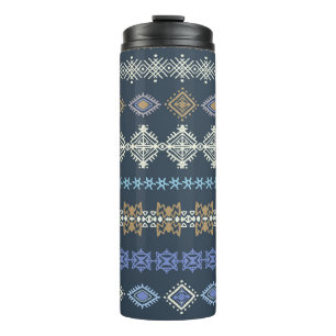 Ethnic boho: tribal art seamless. thermal tumbler