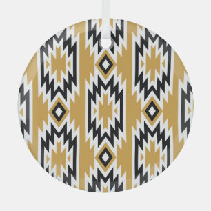 Ethnic boho: vintage geometric pattern. glass tree decoration