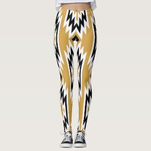 Ethnic boho: vintage geometric pattern. leggings