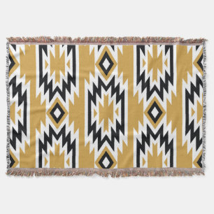 Ethnic boho: vintage geometric pattern. throw blanket