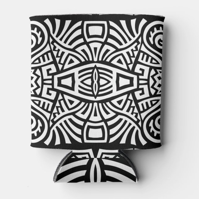 Ethnic Boho: Vintage Trendy Can Cooler (Front)