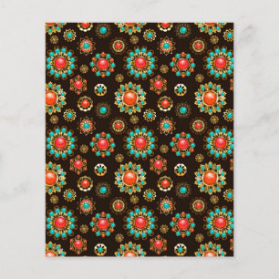 Ethnic Brooches Seamless Pattern