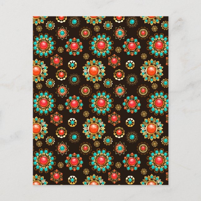 Ethnic Brooches Seamless Pattern (Front)