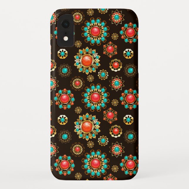 Ethnic Brooches Seamless Pattern Case-Mate iPhone Case (Back)