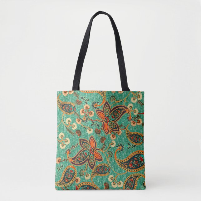 ethnic butta design background Pattern in illustra Tote Bag (Front)