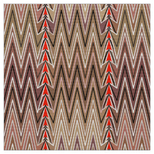 Ethnic Chevron Damask, Taupe Tan and Beige Fabric