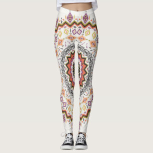 Ethnic Decorative: Vintage Native Ornament Leggings
