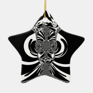 Ethnic Design Ceramic Tree Decoration