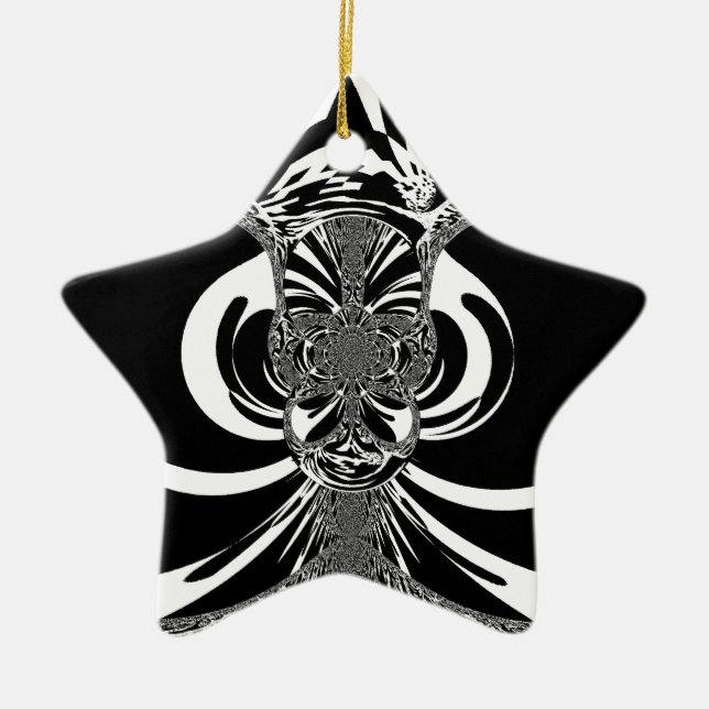 Ethnic Design Ceramic Tree Decoration (Front)