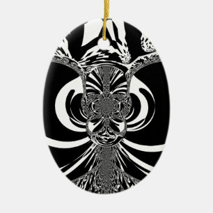 Ethnic Design Ceramic Tree Decoration