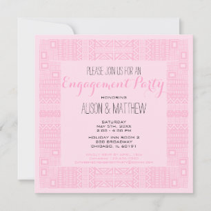 Ethnic Design Custom Engagement Party #2 Invitation