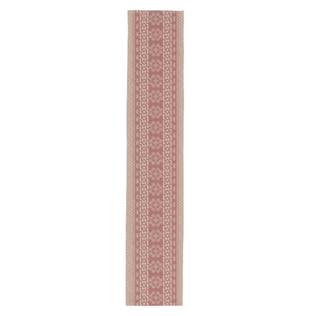 Ethnic Design In Monochrome Chilli Oil Medium Table Runner (Front)