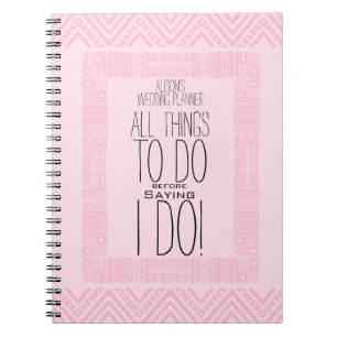 Ethnic Design Personalised Wedding Planner 2 Notebook