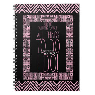 Ethnic Design Personalised Wedding Planner 3 Notebook