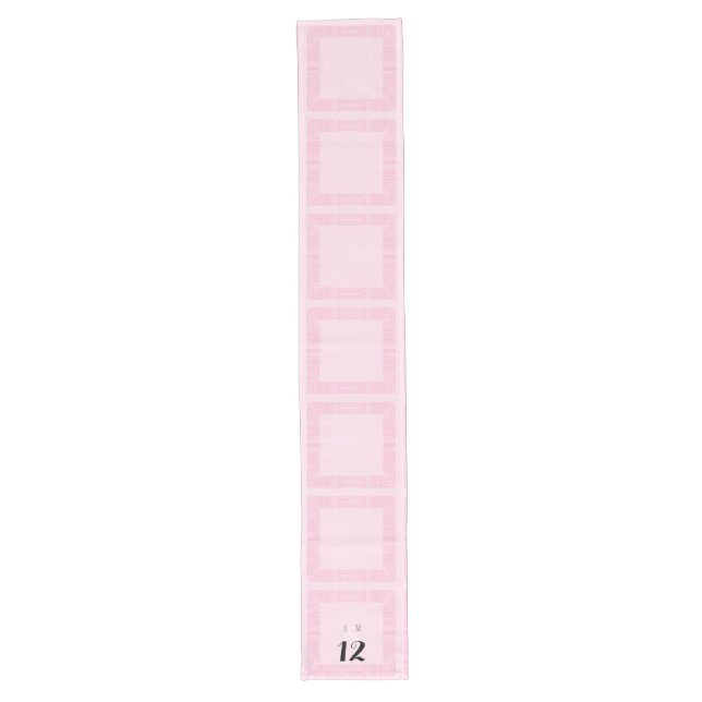 Ethnic Design Personalised Wedding Table Runner 2 (Front)