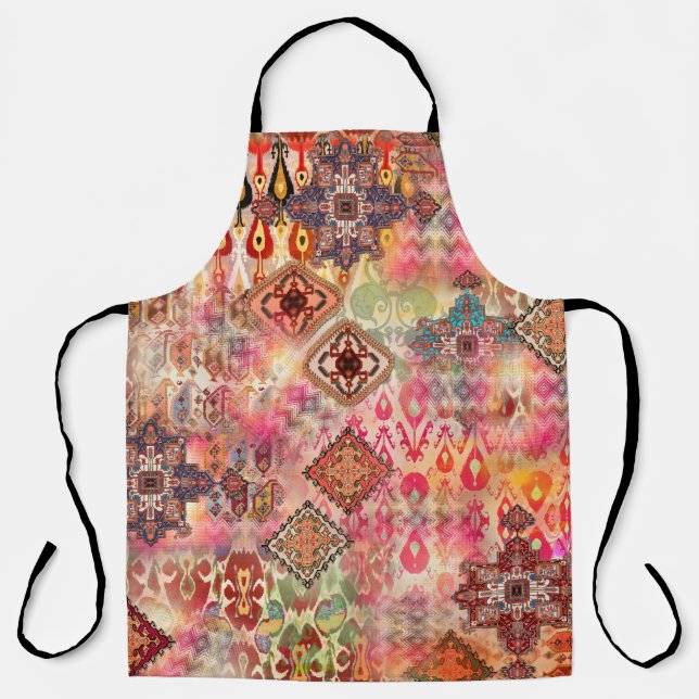 Ethnic Digital Abstract Seamless Pattern Apron (Front)