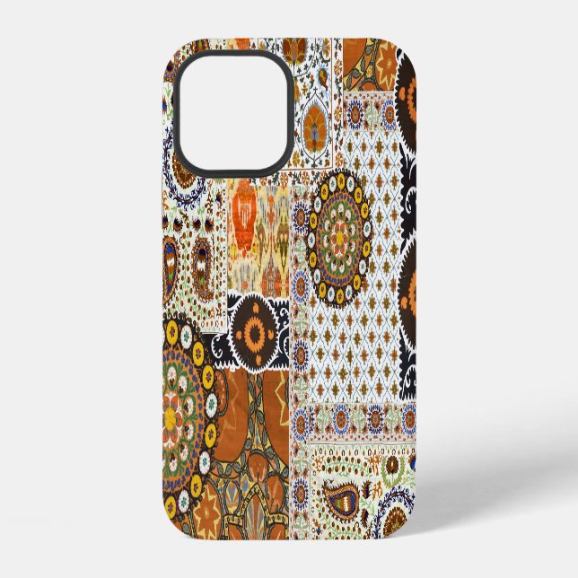 Ethnic Digital Abstract: Seamless Pattern iPhone Case (Back)