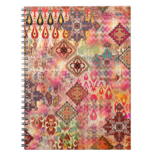 Ethnic Digital Abstract Seamless Pattern Notebook