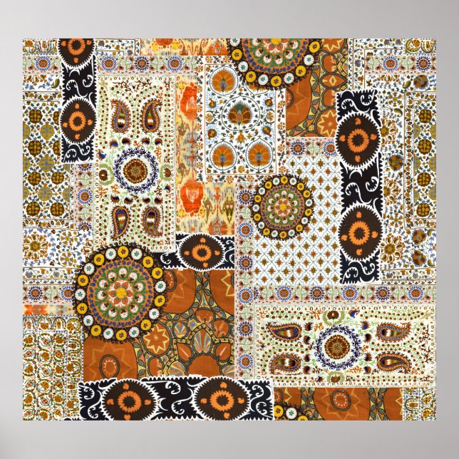 Ethnic Digital Abstract: Seamless Pattern Poster (Front)