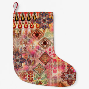 Ethnic Digital Abstract Seamless Pattern Small Christmas Stocking