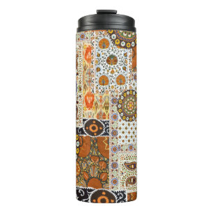 Ethnic Digital Abstract: Seamless Pattern Thermal Tumbler