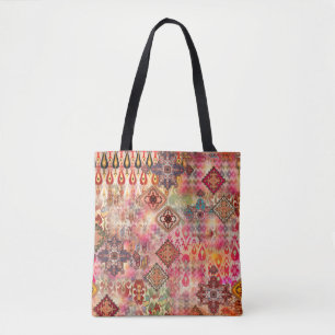 Ethnic Digital Abstract Seamless Pattern Tote Bag