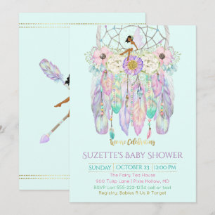 Ethnic Fairy Dream Catcher Boho Any Colour Paper Invitation