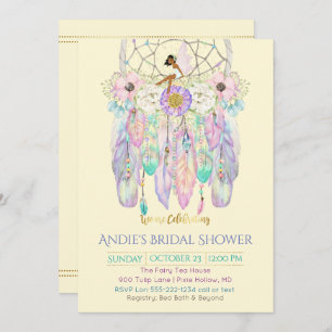 Ethnic Fairy Dream Catcher Boho Any Colour Paper Invitation