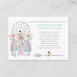 Ethnic Fairy Dream Catcher Shower Book Request Enclosure Card