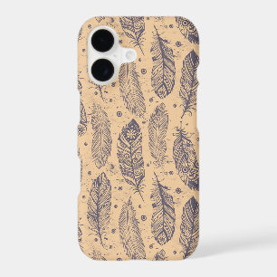 Ethnic Feather Outline Pattern