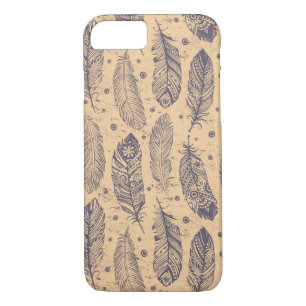 Ethnic Feather Outline Pattern iPhone 8/7 Case